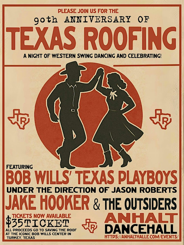 Texas Roofing celebrates 90 years with Texas Playboys & Jake Hooker! | Anhalt Hall