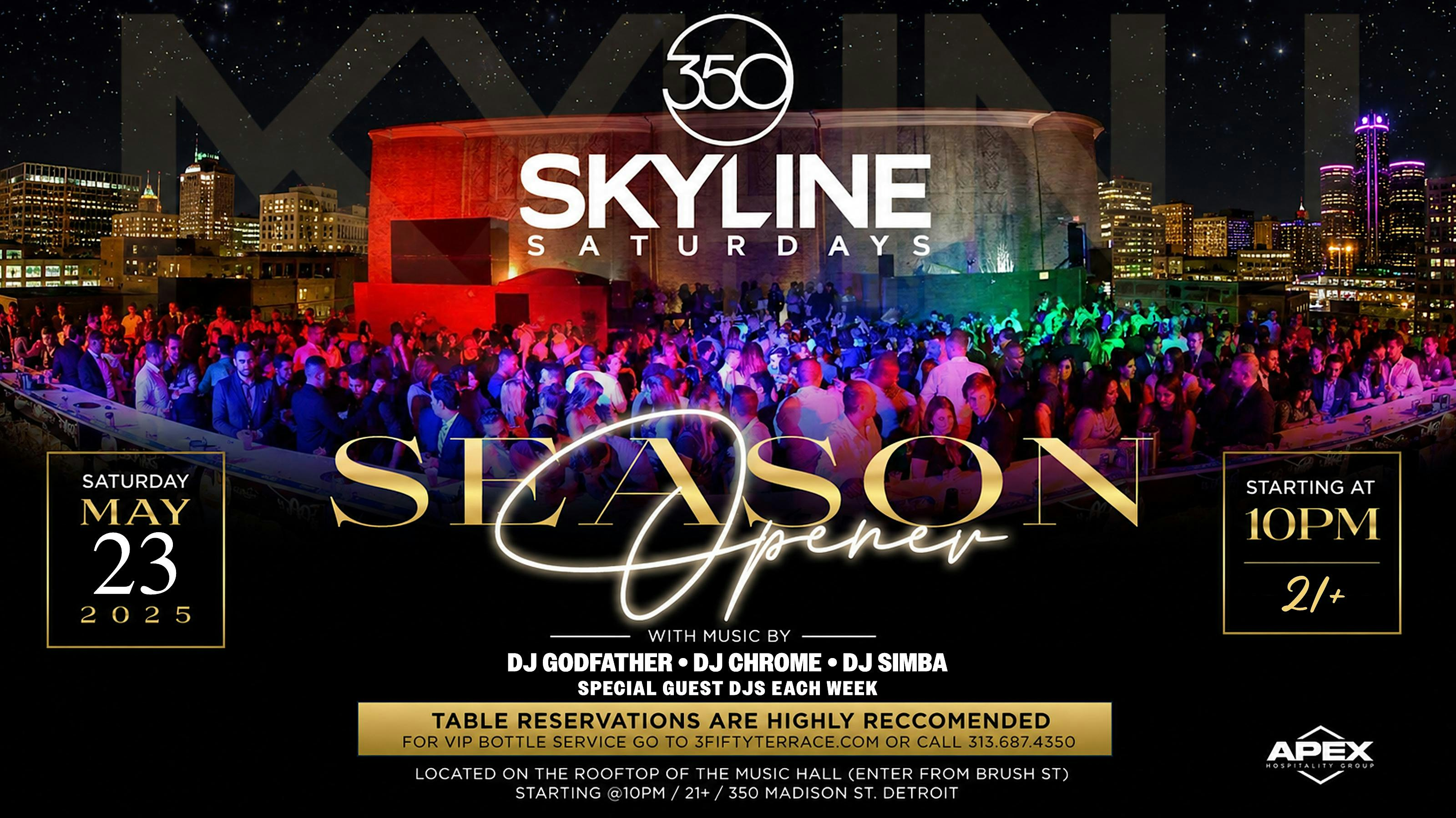 The Season Opener of Skyline Saturday at 3Fifty Terrace on Saturday, May 23 | 3Fifty Terrace