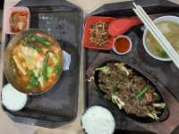 Korean food in orchard  🍜
