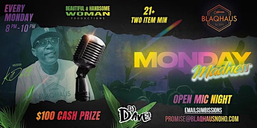Monday Madness Open Mic | BlaqHaus NoHo