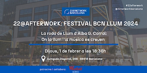 22@AFTERWORK | FESTIVAL BCN LLUM 2024, ON LA LLUM I LA MÚSICA ES CREUEN | Westfield Glories
