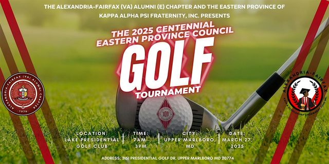 The 2025 Centennial Eastern Province Council Golf Tournament | 3151 Presidential Golf Dr