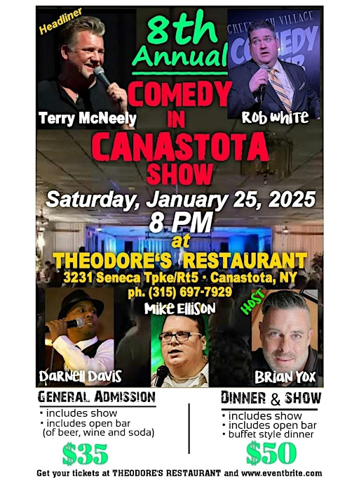 8th Annual Stand-Up COMEDY SHOW | Theodore's Restaurant