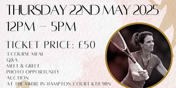 An Afternoon with Annabel Croft hosted by John Inverdale | The Mitre Hotel, Hampton Court