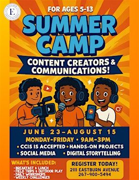 Content Creators Summer Camp | The Excelsior School of Philadelphia