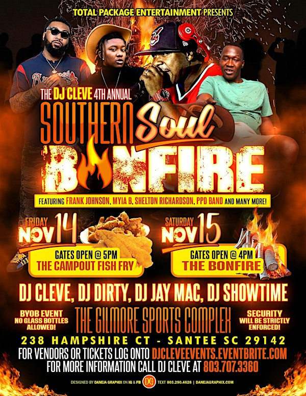 The Dj Cleve 4th Annual Southern Soul Bonfire | Gilmore Sports Complex