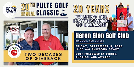 2026  Pulte Homes Charity Golf Tournament BENEFITING Jaws Youth Playbook | Heron Glen Golf Course