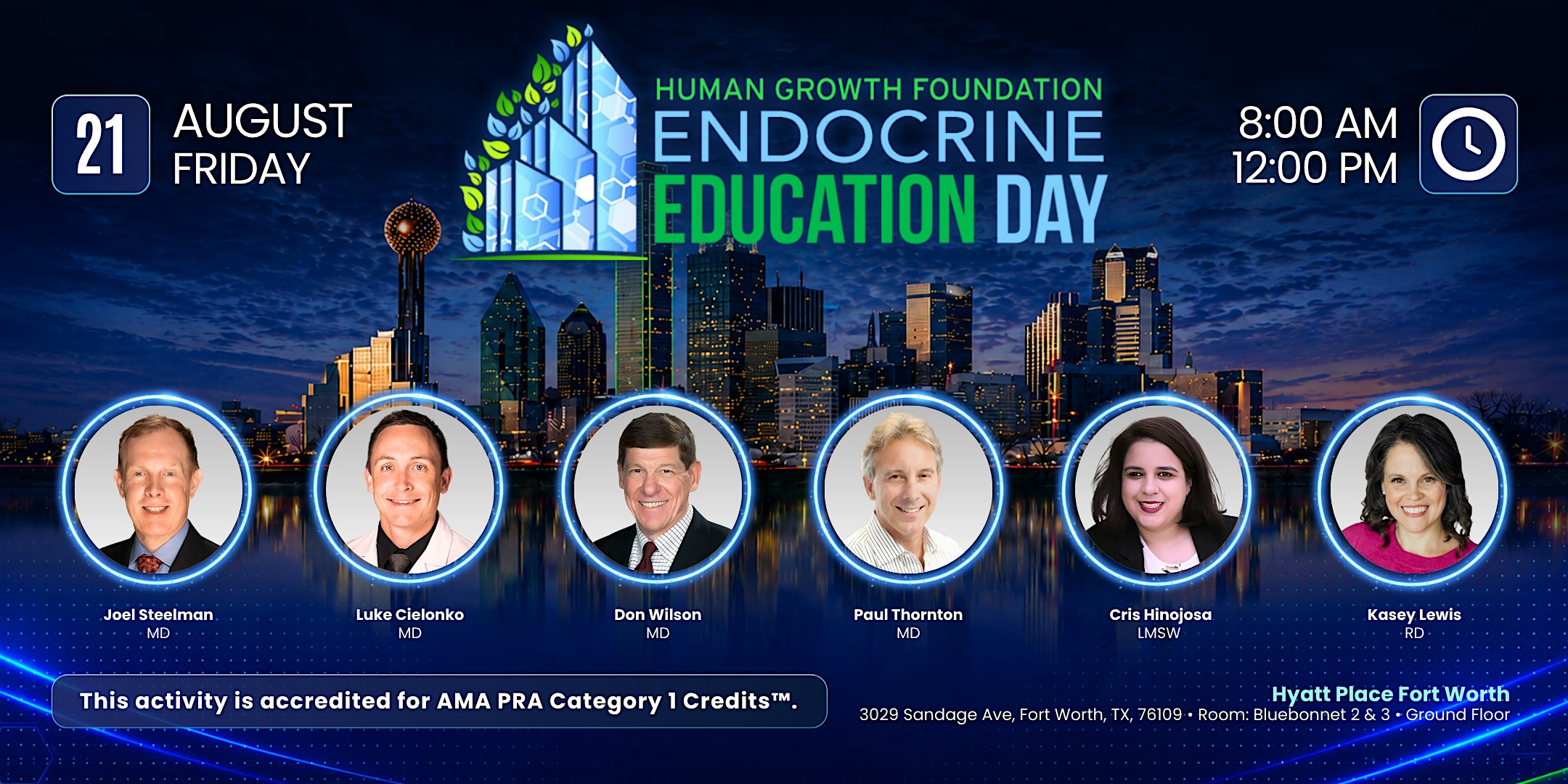 HGF Pediatric Endocrine Education Day - Fort Worth, TX, USA | Hyatt Place Fort Worth - Room: Bluebonnet 2 & 3 | Ground Floor