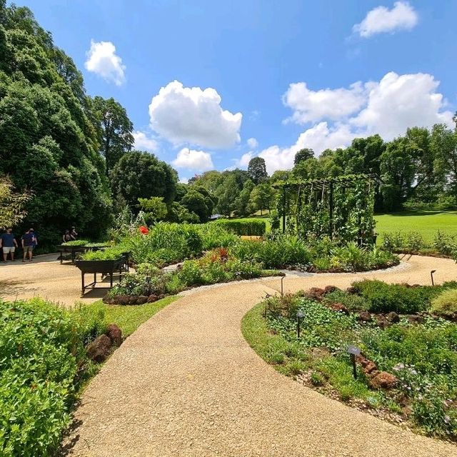 Manicured gardens in the Istana