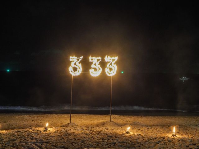 333 at the beach 