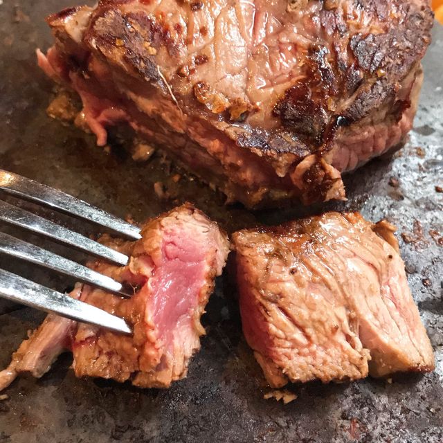 Nice stone grill steak in Sydney, Australia 