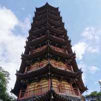 Beautiful pagoda in Longhua park