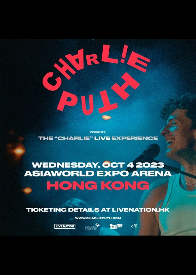 Charlie Puth演唱會2023香港站｜Charlie Puth Presents The “Charlie” Live Experience｜亞洲國際博覽館 | 亞洲國際博覽館