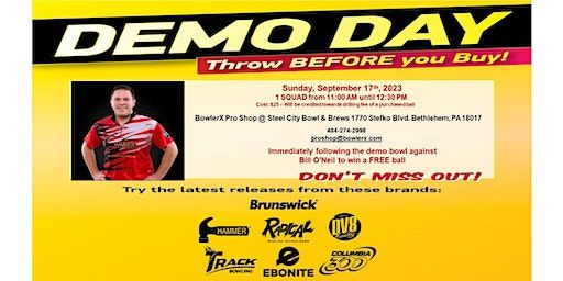 Brands of Brunswick Ball Demo & Tournament featuring Bill O'Neill (Bethlehem) | Steel City Bowl and Brews