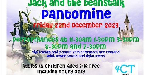 JACK AND THE BEANSTALK - PANTOMINE - RELAXED PERFORMANCE | North West Theatre Arts Company CIC (NWTAC)