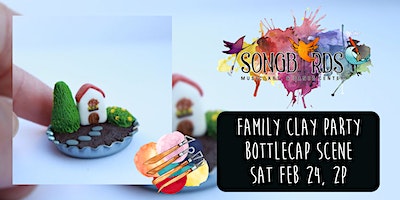 Family Clay Party at Songbirds- Bottlecap Scene | Songbirds Music, Art, & Dance Center