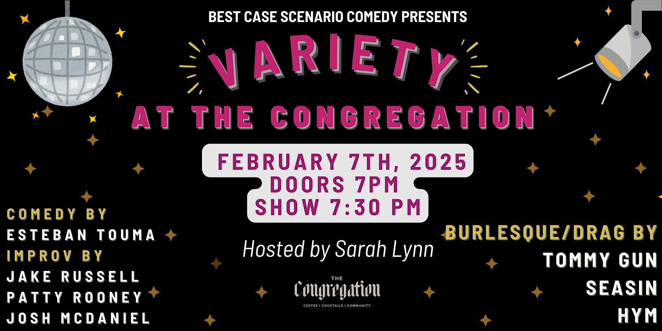 Variety Show : Comedy and Burlesque Night! | Fellowship Hall