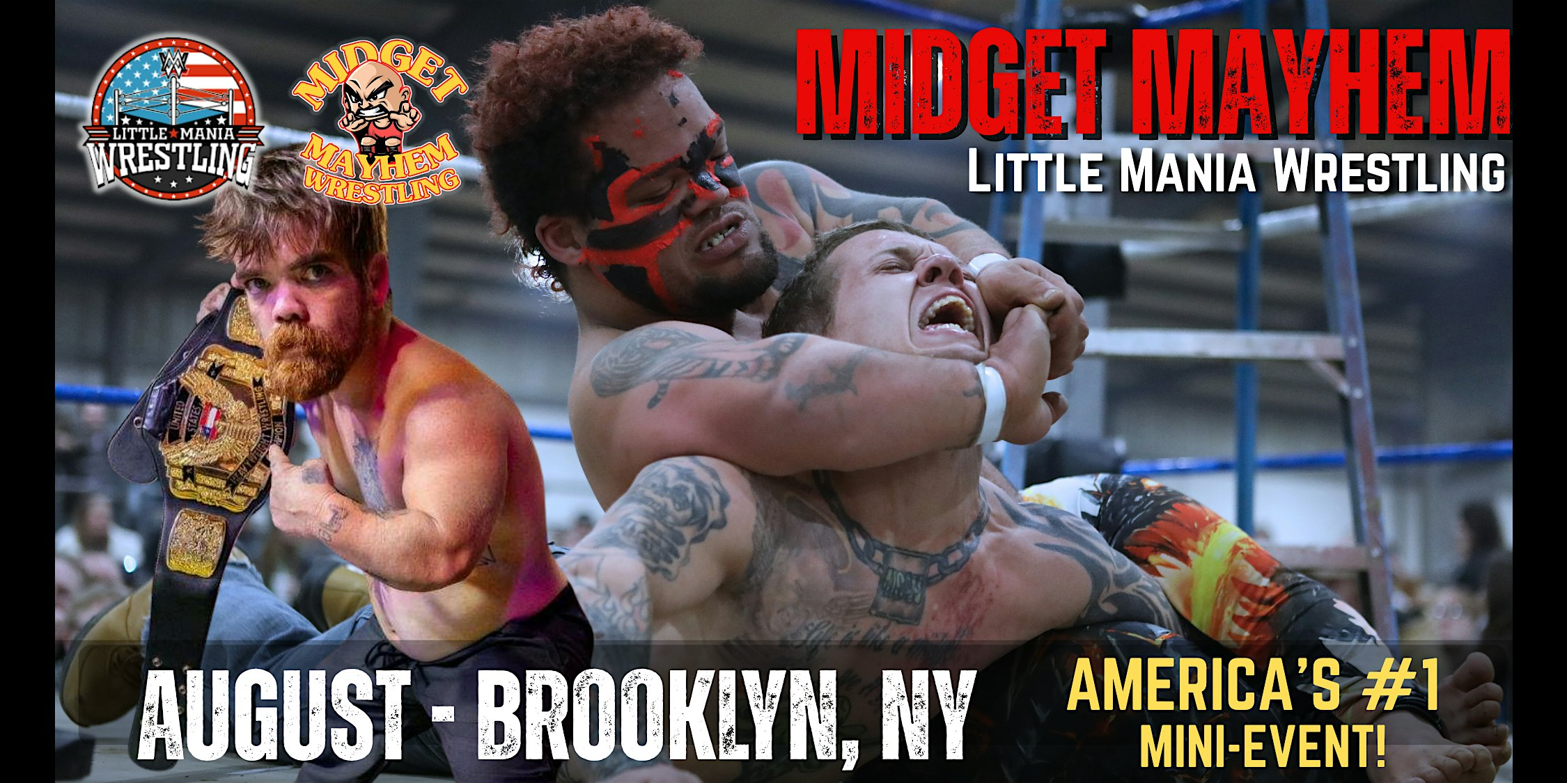 Brooklyn NY - Midget Mayhem / Little Mania Mini Wrestling! (Ages 21+) | The Brooklyn Monarch