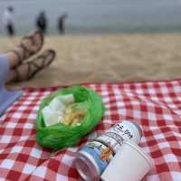 속초 아바이마을의 아주 작은 간이해수욕장