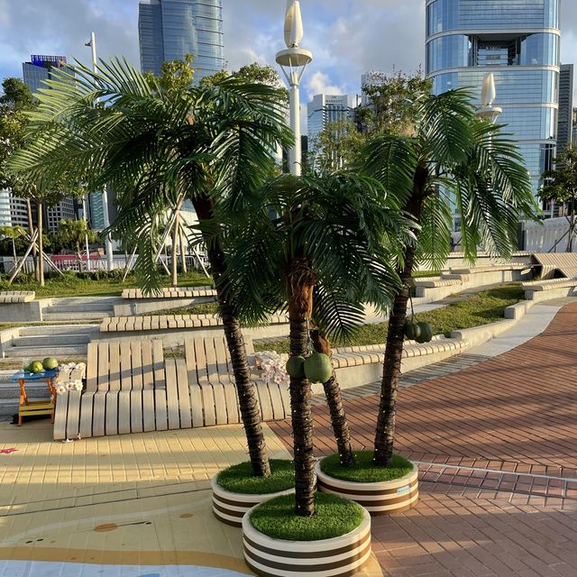 以沙灘為主題的海濱花園