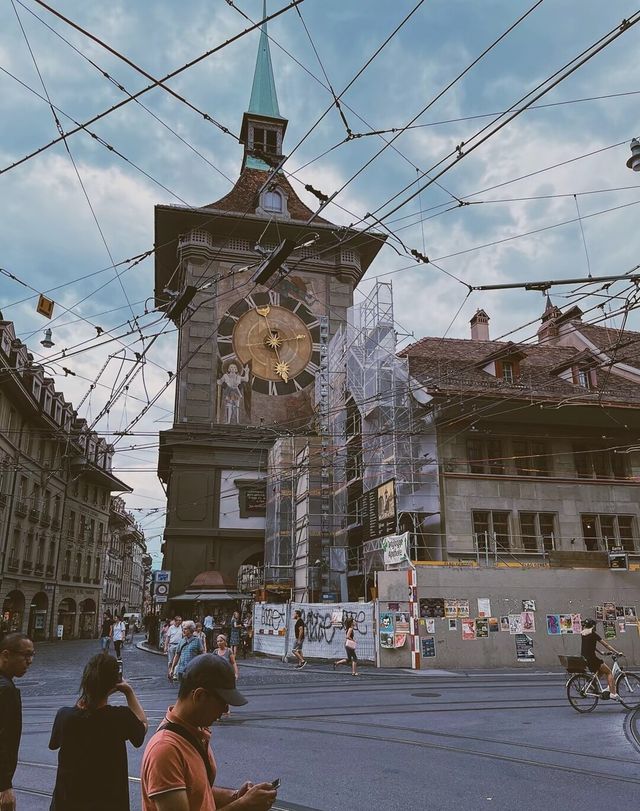 "The Clock Tower" Bern is the fifth largest city in Switzerland.