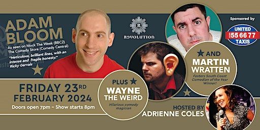 The Coastal Comedy Show with Adam Bloom! | Revolution Bournemouth