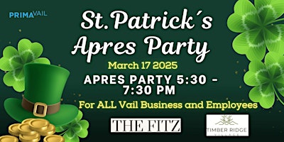 St. Paddy's Apres Party | The Fitz Bar + Bites  @ Manor Vail