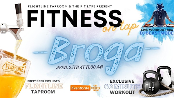 FITNESS ON TAP: Broga! | Flight Line Tap Room