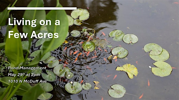 Living on a Few Acres: Pond Management (Online & In-Person) | 1010 N McDuff Ave