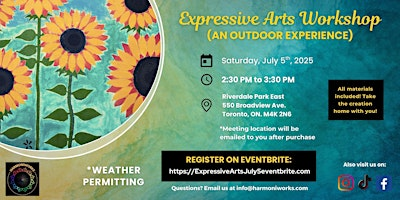 Expressive Arts Workshop for Groups (Outdoor Experience) | Riverdale Park East