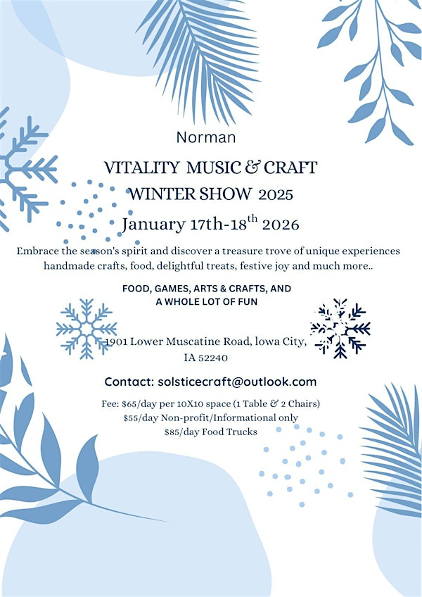 NORMAN VITALITY MUSIC AND CRAFT WINTER SHOW | 729 ELM AVE