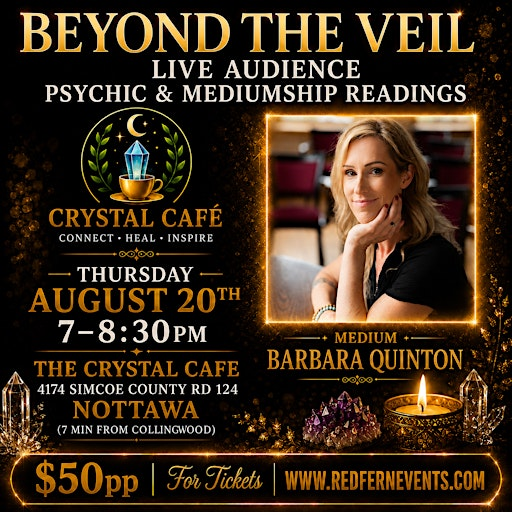 Live Audience Psychic + Mediumship Readings, Crystal Cafe in Nottawa | The Crystal Cafe