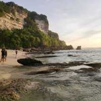 Sunset in Suluban Beach Uluwatu Bali 