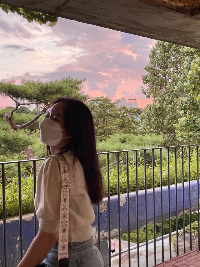 핑크하늘에 복숭아 한 잔🍑,어린이대공원&미들바틀