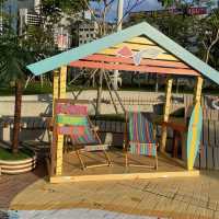 以沙灘為主題的海濱花園
