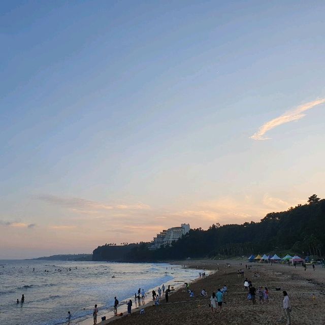 제주도 중문색달해수욕장 노을뷰