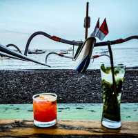 Black Sand at Amed Beach in Bali!