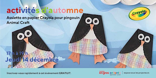 Crayola Créez vous-même - Crayola Animal en assiette de papier - Pingouin | Staples Laval