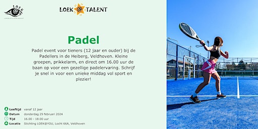 Padel (12+) | Stichting LOEK@YOU