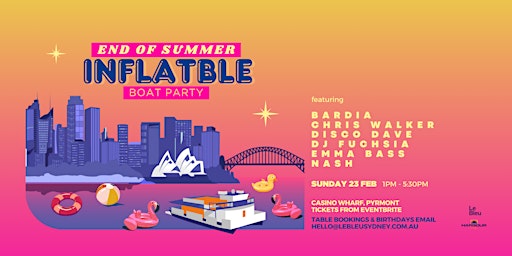 End of Summer - Inflatable Boat Party | Casino Wharf