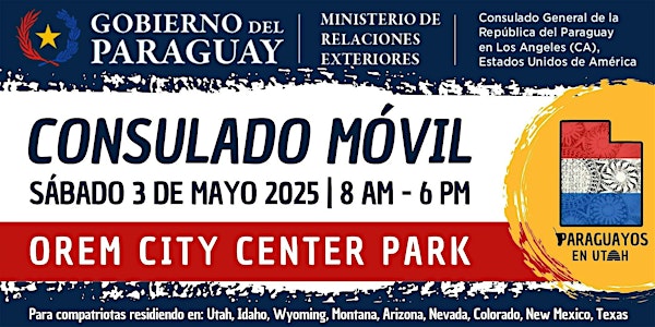 Consulado Paraguayo Móvil 2025 | Orem City Center Park-Outdoor Stage