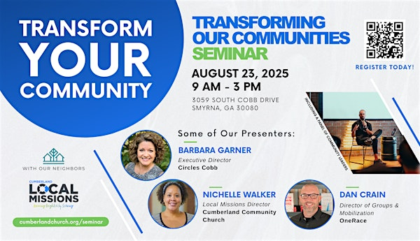 Transforming Our Communities Seminar | Cumberland Community Church