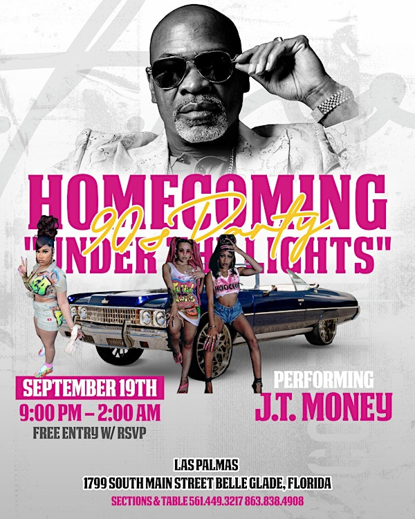 JT Money Homecoming Under The Lights 90s Party | LAS PALMAS BELLE GLADE