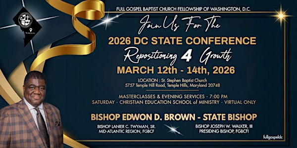 Full Gospel Baptist Church Fellowship of Washington D.C. State Conference | St. Stephen Baptist Church