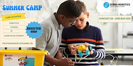 July Summer Break Camps for Kids | Robotics, Coding, AI, Game Development | Zebra Robotics Kitchener