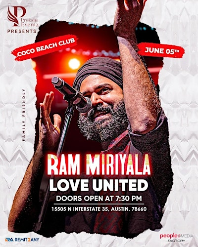 RAM MIRIYALA  LOVE UNITED - LIVE IN AUSTIN | Club Miami & Coco Beach Club ATX
