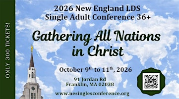 New England Single Adult (36+) Conference | The Church of Jesus Christ of Latter-day Saints