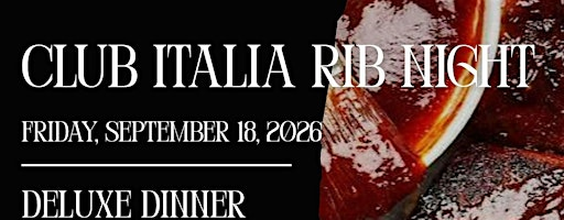 Rib Night in Support of the Niagara Hospital Foundation | Club Italia, Montrose Road, Niagara Falls, ON, Canada