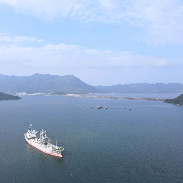 航拍船灣淡水湖