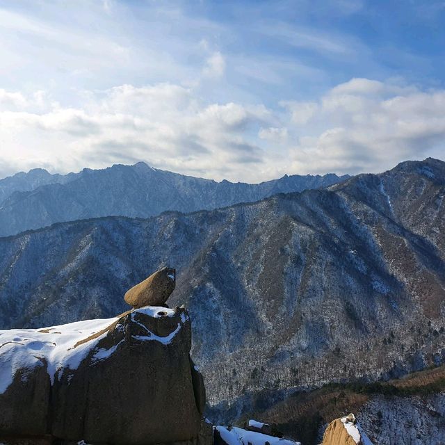 눈내린 설악산 울산바위 올라가기!